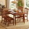 Costway 4 PCS Dining Chair Kitchen Spindle Back Side Chair with Solid Wooden Leg